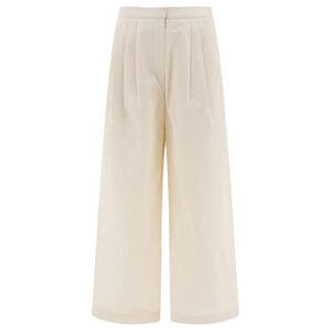 THE LOOM Wide Leg Pleated Pants Women WHITE